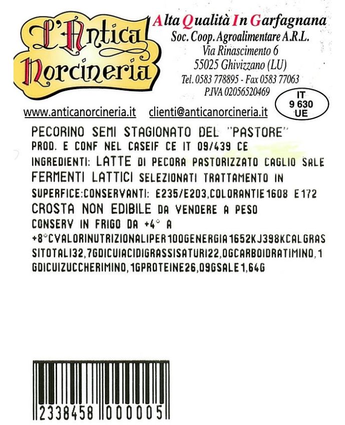 Il Pecorino del "pastore" kg.2 - immagine 2